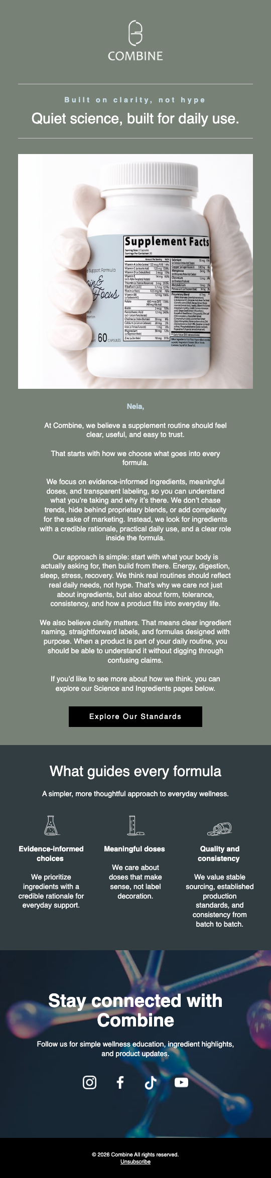Welcome gift email full design