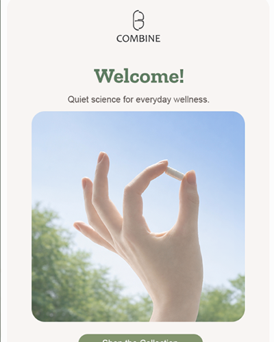 Welcome email campaign preview